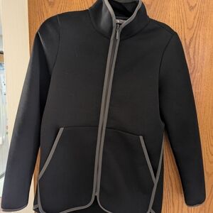 Women's The North Face Black and Gray Lightweight Jacket with Stand-Up Collar